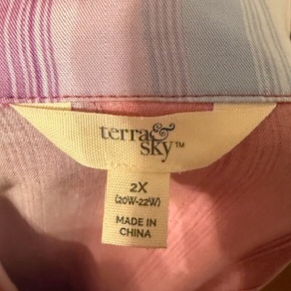 TERRA & SKY Button-Up Dress Size 2X - Picture 3 of 3